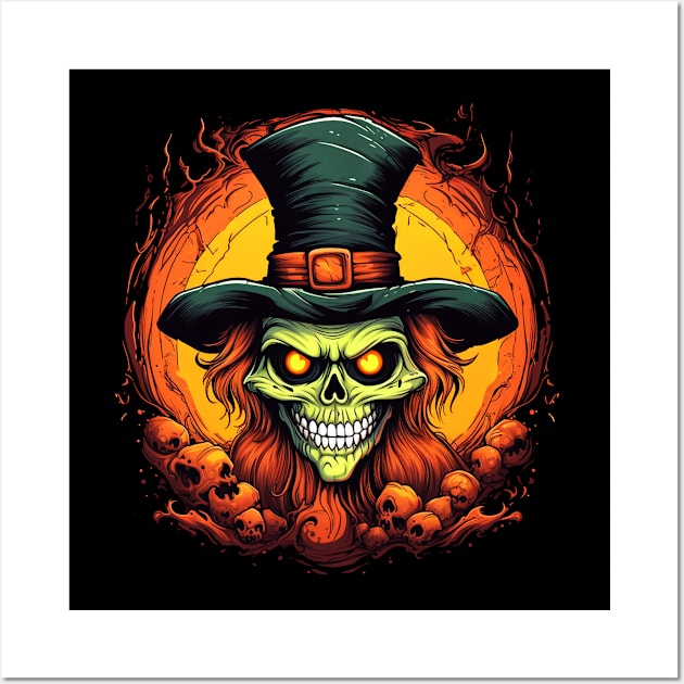 Eerie Halloween Ghoul Art - Spooky Season Delight Wall Art by Captain Peter Designs